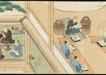 Illustrations de la production du thé Uji