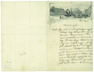 Lettre de Jókai Mór à Jókay Józsefné Pulay Mária