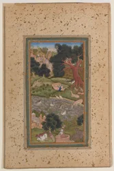 Majnun dans le désert, vers 1600