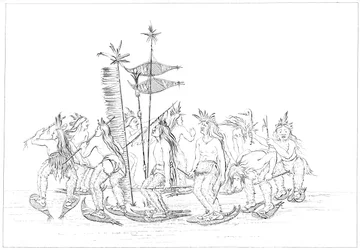 Danse de raquettes des Chippewa, 1841