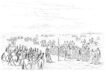 Course de chevaux amérindiens, 1841