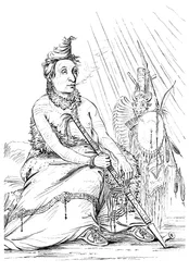 Portrait de Black Moccasin, chef des Minnetarees, 1841
