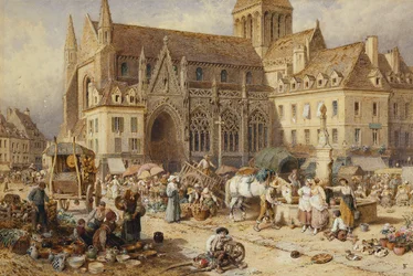 À Gervaise, Falaise : Jour de Marché