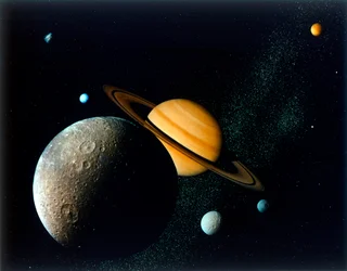 Système saturnien de Voyager 1