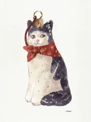 Ornement de Noël en forme de chat