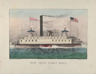 Bateau de ferry de New York, vers 1860-65