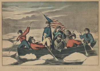 Washington traversant le Delaware la veille de la bataille de Trenton, le 5 décembre 1776