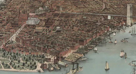 La ville de New York (détail), 1883
