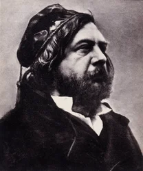 Portrait de Théophile Gautier (1811-1872), poète et écrivain français (tirage galatino-bromure)