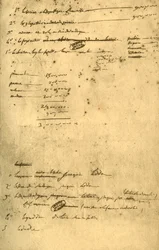 Notes concernant le traité de Leoben, mars 1797