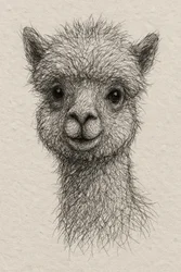Adorable bébé alpaga