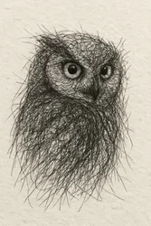 Le regard griffonné de la chouette