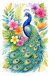 Floraison de paon éclatante