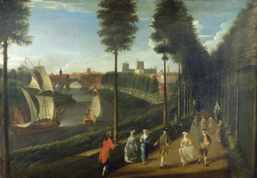 The New Terrace Walk, York (huile sur toile)
