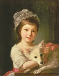 Jeune fille avec un chien, 1776