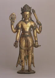 Statuette du dieu hindou Vishnu, vers 1200