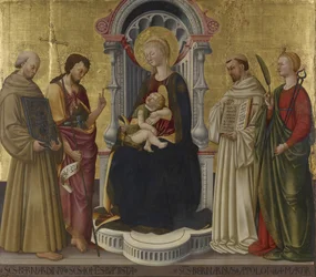 Vierge et Enfant en majesté avec quatre Saints, c.1450