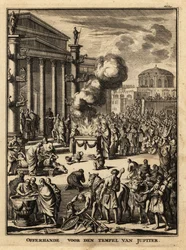 Sacrifice devant le temple de Jupiter à Rome