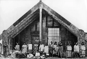 Maison de réunion Maori, vers 1863-80