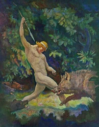 La chasse au sanglier, 1929