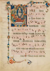 Feuille de manuscrit avec l