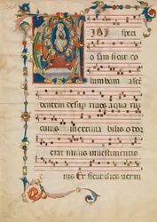 Feuille de manuscrit avec l