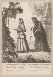 Jeune fille romaine se promenant, 1648-1700