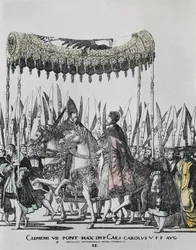 Hogenberg, Nicolas (1500-1539). Le Couronnement de Charles V à Bologne. Charles V (1500-1558). Empereur romain germanique (1519-1556) et roi d