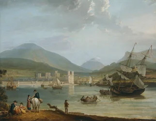Château de Caernarvon et baie