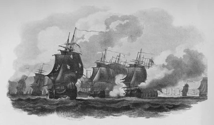 Engagement au large de la Dominique, vers 1782