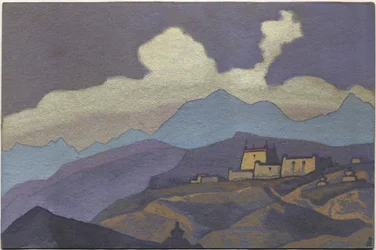 Monastère dans la province de Tsang, Tibet, 1936