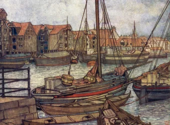 Norvège : Bateaux et entrepôts à Bergen