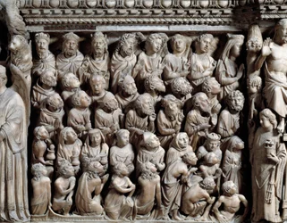 Le jugement dernier, les élus (détail)