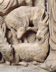 La nativité du Christ (détail du pupitre en marbre)
