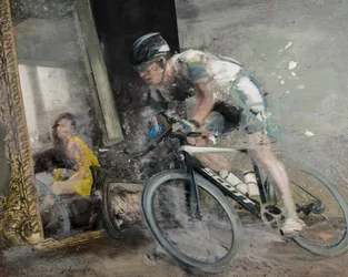 Cycliste avec miroir, 2021