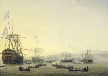 Conseil de guerre à bord de la "Queen Charlotte".