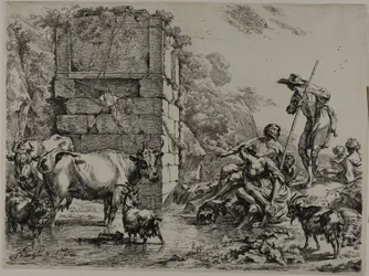 Vache buvant