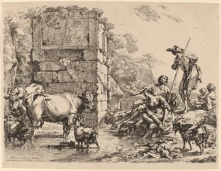 Vache buvant, 1680