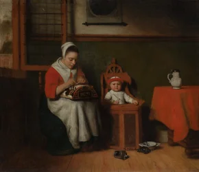 La Dentellière, vers 1656