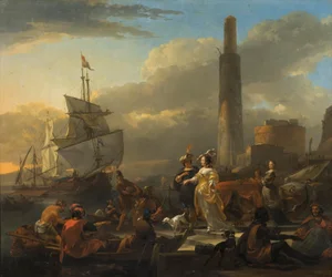 Scène de port, vers 1665