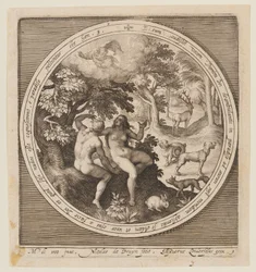 Adam et Eve se cachent du Seigneur, de la Création à l