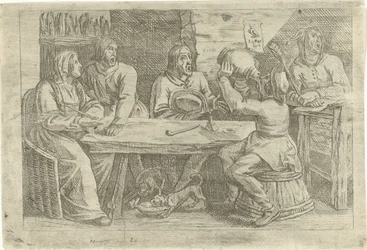 Paysans avec un bouffon