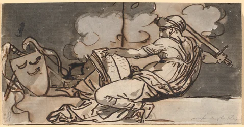 Figure féminine allongée symbolisant la religion musulmane