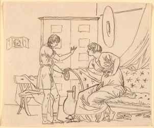 Étude pour Papirius et sa mère