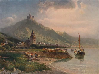 Braubach et le château de Marksburg, 1923