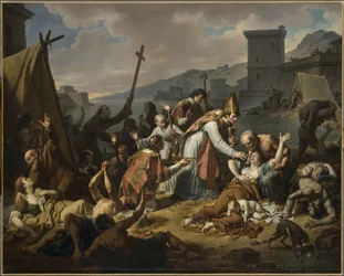 La dévotion de Monseigneur de Belsunce pendant la peste de Marseille, 1720, avant 1819