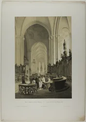 Vue du chœur de la cathédrale de Mayence, planche quatre de l