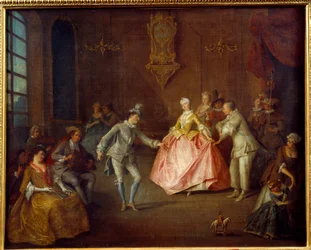 Avant le bal costumé. Peinture de Nicolas Lancret (1690-1743)