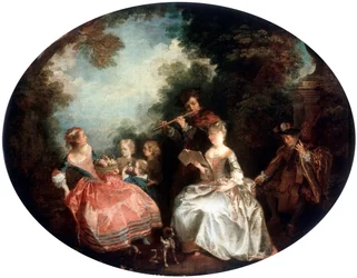 Concert dans un parc, 18ème siècle