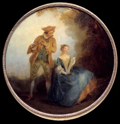Le duo. Peinture de Nicolas Lancret (1690-1743)